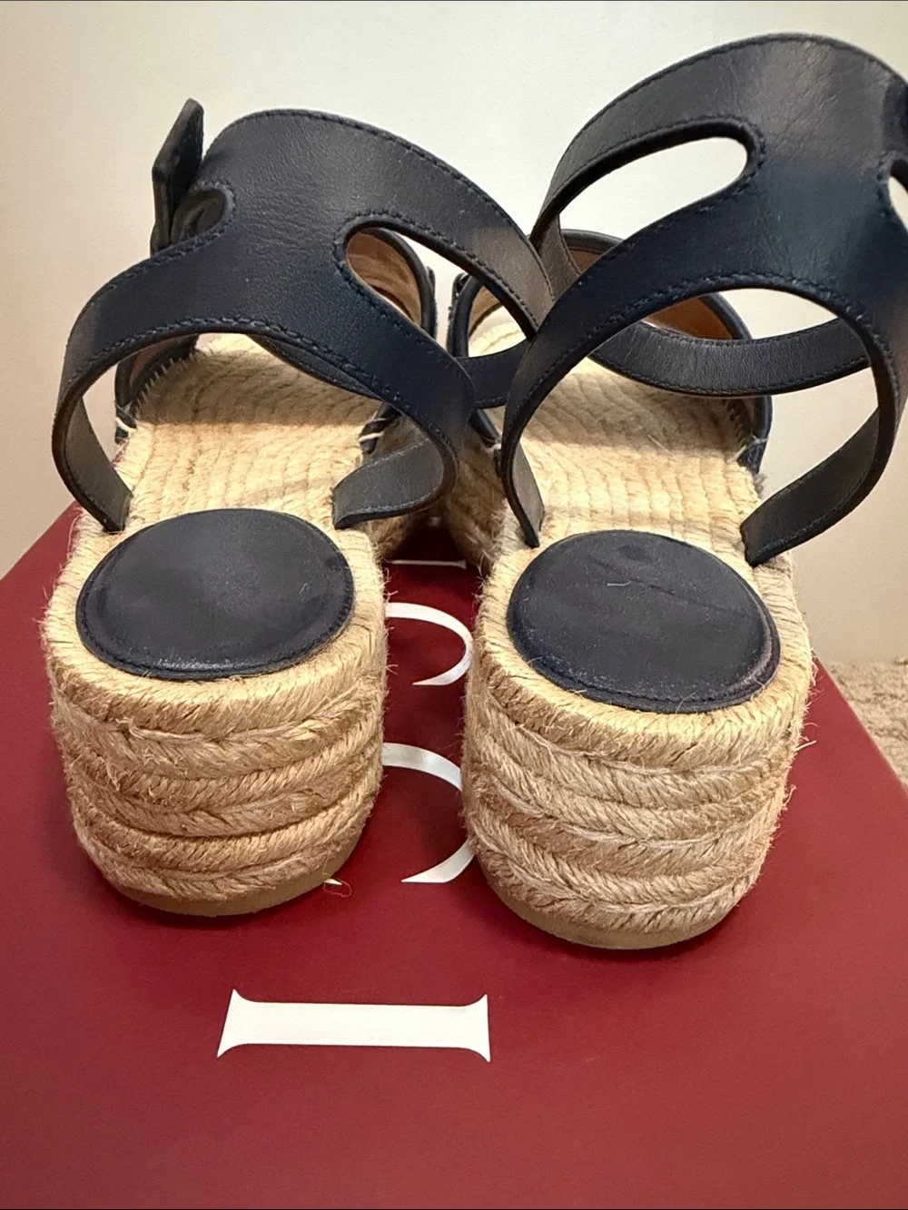 Gucci Women's Blue Denim Espadrille Platform Sandals